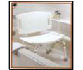 Elcoma 4311-01 Bath Bench with Back - White Color
