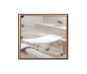 Elcoma 4326-01 Bath Bench without Back - White Color