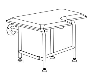 Elcoma 60-PA2602WLEG Almond Padded 26" x 21" Adult Fold Down L-Shaped Shower Seat with Legs - Right Handed