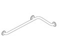 Elcoma 25-293418-GTA 1-1/4" Diameter 34x18 Inside Corner Grab Bar with Shur-Grip & Twist Lock Assembled Flanges - Chrome Plated Stainless Steel