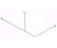 Elcoma 48-12A36B72C48ST 1" Diameter 36 x 72 x 48 Ceiling Hung Curtain Rod