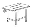 Elcoma 63-PH1815WLEG-ORB 18" x 14.5" Junior Fold Down Rectangle Shower Seat with Legs - Woodgrain Phenolic Seat with Oil Rubbed Bronze Legs