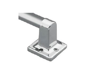 Elcoma EL-551-0562 1" Diameter Chrome Plated Straight Bath Grip - 9" CTC - Exposed Square Flanges