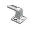 Elcoma EL-551-0562 1" Diameter Chrome Plated Straight Bath Grip - 9" CTC - Exposed Square Flanges