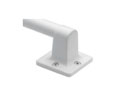 Elcoma EL-551-0564 1" Diameter White Straight Bath Grip - 9" CTC - Exposed Square Flanges