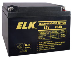 ELK 12160 Sealed Lead Acid Battery - 12 Volts