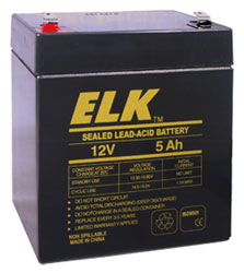 ELK 1250 Sealed Lead Acid Battery - 12 Volts