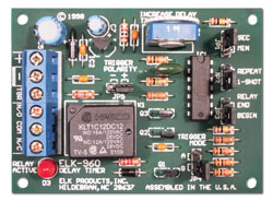ELK 960 12 or 24 VDC Selectable Delay Timer Module