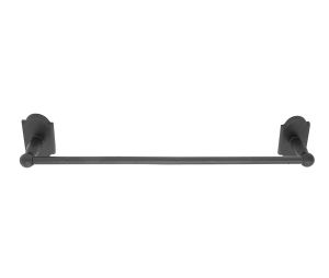 Emtek 230232FB Sandcast Bronze Bath Hardware, Towel Bar, 3-5/8" Projection, Rosete #2, Flat Black Bronze