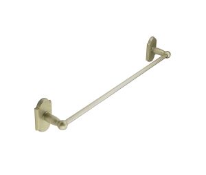 Emtek 230241TWB Sandcast Bronze Bath Hardware, Towel Bar, 3-5/8" Projection, Rosete #1, Tumbled White Bronze