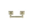 Emtek 23044TWB Sandcast Bronze Bath Hardware, Paper Holder - Spring Rod Style, 3" Projection, 7 5/16" CTC, Rosete #4, Tumbled White Bronze