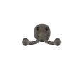 Emtek 2306MB Sandcast Bronze Bath Hardware, Double Hook, 2" Projection, Medium Bronze