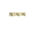 Emtek 2307TWB Sandcast Bronze Bath Hardware, 3 Hooks with Rectangular Plate, 2-1/2" Projection, Tumbled White Bronze