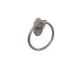 Emtek 25011FBS Wrought Steel Bath Hardware, Towel Ring, 2-5/8" Projection, Rosete #1, Flat Black Steel