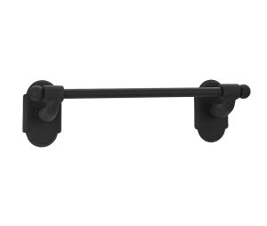 Emtek 250232SWS Wrought Steel Bath Hardware, Towel Bar, 3-7/16" Projection, Rosete #2, Satin Steel