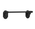 Emtek 250211FBS Wrought Steel Bath Hardware, Towel Bar, 3-7/16" Projection, Rosete #1, Flat Black Steel
