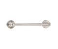Emtek 26021DISKUS3NL Traditional Brass Bath Hardware, Towel Bar, 3-3/8" Projection, 18" CTC, Rosete Disk, Unlacquered Brass
