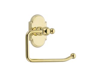 Emtek 2604LANUS3 Traditional Brass Bath Hardware, Paper Holder - Bar Style, 3-3/8" Projection, Rosete Lancaste, Polished Brass