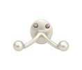 Emtek 2607US15 Traditional Brass Bath Hardware, Double Hook, 2-1/8" Projection, Satin Nickel
