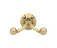 Emtek 2607US7 Traditional Brass Bath Hardware, Double Hook, 2-1/8" Projection, French Antique