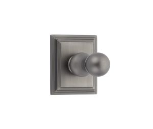 Emtek 2608SQUUS10B Traditional Brass Bath Hardware, Single Hook, 3-1/2" Projection, Rosete Square, Oil Rubbed Bronze