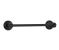 Emtek 2702111FB Tuscany Bronze Bath Hardware, Towel Bar, 3-3/8" Projection, Rosete #11, Flat Black Bronze