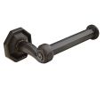 Emtek 2705RH11FB Tuscany Bronze Bath Hardware, Paper Holder - Bar Style Right Hand, 13/16" Dimension, 3" Projection, Rosete #11, Flat Black Bronze