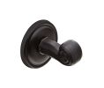 Emtek 270611FB Tuscany Bronze Bath Hardware, Single Hook Option, 1" Dimension, 2-3/4" Projection, Rosete #11, Flat Black Bronze