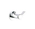 Emtek 2809DISKUS10B Modern Brass Bath Hardware, Double Hook, 2-7/8" Projection, Rosete Disk, Oil Rubbed Bronze