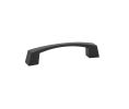 Emtek 86406US19 Curvilinear, Sweep Pull, 1" Projection, 3-1/2" CTC, Flat Black