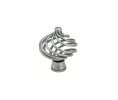 Emtek 76011SS Wrought Steel Flanders Knob, 1-1/4" Diameter, 2" Projection, Satin Steel