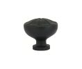 Emtek 76013FBS Wrought Steel Petal Knob, 1" Diameter, 1-1/4" Projection, Flat Black Steel