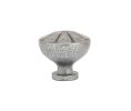 Emtek 76013SS Wrought Steel Petal Knob, 1" Diameter, 1-1/4" Projection, Satin Steel