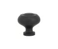 Emtek 76015FBS Wrought Steel Brittany Knob, 1" Diameter, 1-1/8" Projection, Flat Black Steel