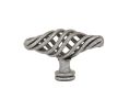 Emtek 76017SS Wrought Steel Bastogne Knob, 2-3/8" Dimension, 1-1/2" Projection, Satin Steel