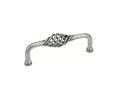 Emtek 76019SS Wrought Steel Lafayette Fixed Pull, 1-1/2" Projection, 3-1/2" CTC, Satin Steel