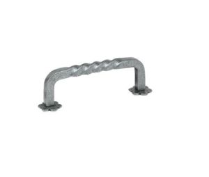 Emtek 76045SS Wrought Steel San Carlos Fixed Pull, 1-1/2" Projection, 6" CTC, Satin Steel