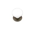 Emtek 86001US10B Porcelain Cabinet Knob Ice White, 1-3/8" Diameter, 1-3/8" Projection, Oil Rubbed Bronze