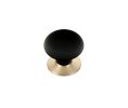 Emtek 86009US10B Porcelain Cabinet Knob Ebony, 1-3/8" Diameter, 1-3/8" Projection, Oil Rubbed Bronze