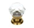 Emtek 86003US10B Crystal, Diamond Cabinet Knob, 1" Diameter, 1-3/8" Projection, Oil Rubbed Bronze