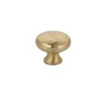 Emtek 86037US4 Arts & Crafts, Round Dimpled Knob, 1-1/4" Diameter, 1-1/4" Projection, Satin Brass