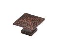 Emtek 86038US10B Arts & Crafts, Square Dimpled Knob, 1" Dimension, 3/4" Projection, Oil Rubbed Bronze