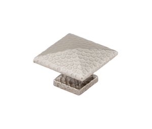 Emtek 86038US15 Arts & Crafts, Square Dimpled Knob, 1" Dimension, 3/4" Projection, Satin Nickel