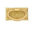 Emtek 86041US3NL Arts & Crafts, Hammered Oval Pull, Unlacquered Brass
