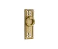 Emtek 86042US3NL Arts & Crafts, Hammered Vertical Ring Pull, Unlacquered Brass