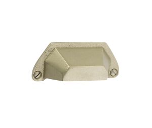 Emtek 86051TWB Sandcast Bronze Bin Pull, 1" Projection, 3" CTC, Tumbled White Bronze