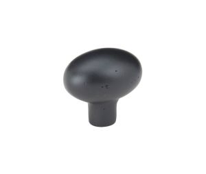 Emtek 86053FB Sandcast Bronze Egg Knob, 1-1/4" Dimension, 1-1/4" Projection, Flat Black Bronze
