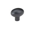 Emtek 86052FB Sandcast Bronze Egg Knob, 1" Dimension, 1" Projection, Flat Black Bronze