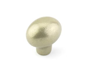 Emtek 86053TWB Sandcast Bronze Egg Knob, 1-1/4" Dimension, 1-1/4" Projection, Tumbled White Bronze