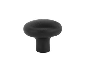Emtek 86058FB Sandcast Bronze Round Knob, 1-1/4" Diameter, 1-1/8" Projection, Flat Black Bronze